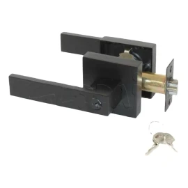 Cerrajes Cerradura De Manija Rectangular Para Recámara Entrada Negro