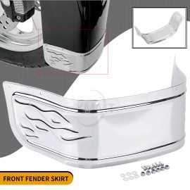 Unbranded Flame Front Fender Trim Skirt For Harley Touring Electra Glide Road King Softail