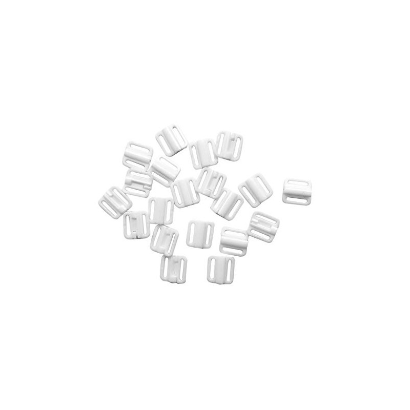100 set Craft Plastic White Tape Closure Hook & Clasp