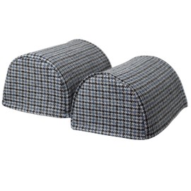 Classic Home Store Harris Tweed Pair of Standard Round Arm Caps 100% Pure New Wool Sofa Cover (Cobalt Houndstooth)