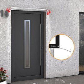 LCGAOYA Aluminum Door Rain Drip Guard Cap, 47 Inch Drip Deflector Rain Diverter, Door and Window Rain Guards House