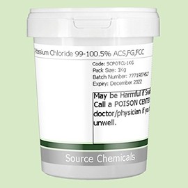 Potassium Chloride 99-100.5% ACS,FG,FCC 1Kg Including Delivery