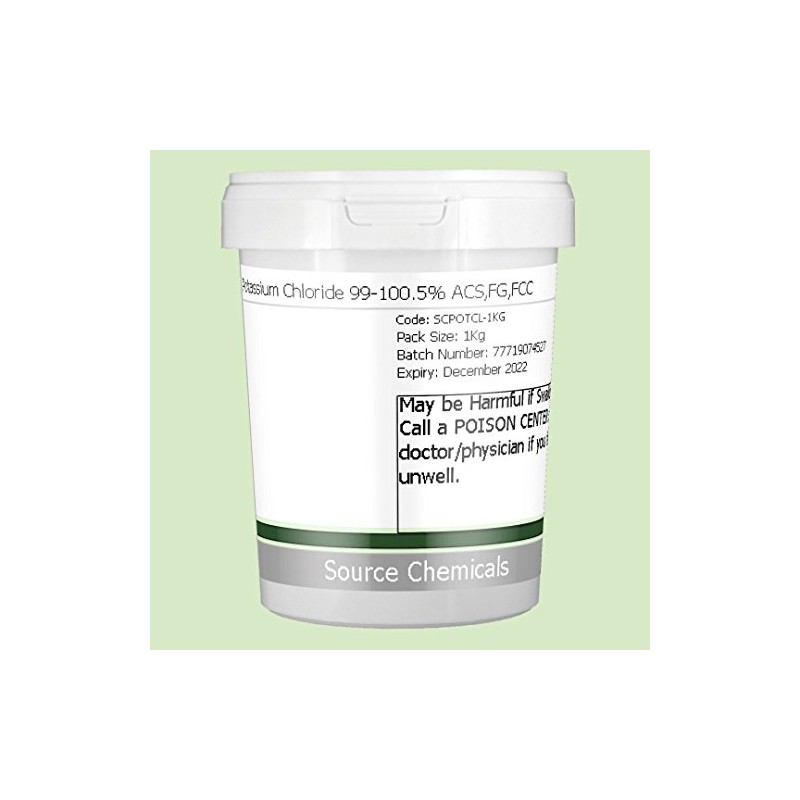 Potassium Chloride 99-100.5% ACS,FG,FCC 1Kg Including Delivery