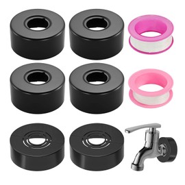 6 Stück Rosette Duscharmatur 66mm und 70mm Heizungsrohr Rosette Rosetten für Heizkörperrohre Abdeckrosette Schwarz Rosette Wasserhahn Abdeckung Gewinderosette für Duscharmatur Heizkörper Wasserhähne