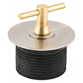 Shaw Plugs 1-3/8" Turn-Tite Mechanical Expansion Plug, Brass, Zinc Plated Steel, Neoprene Rubber