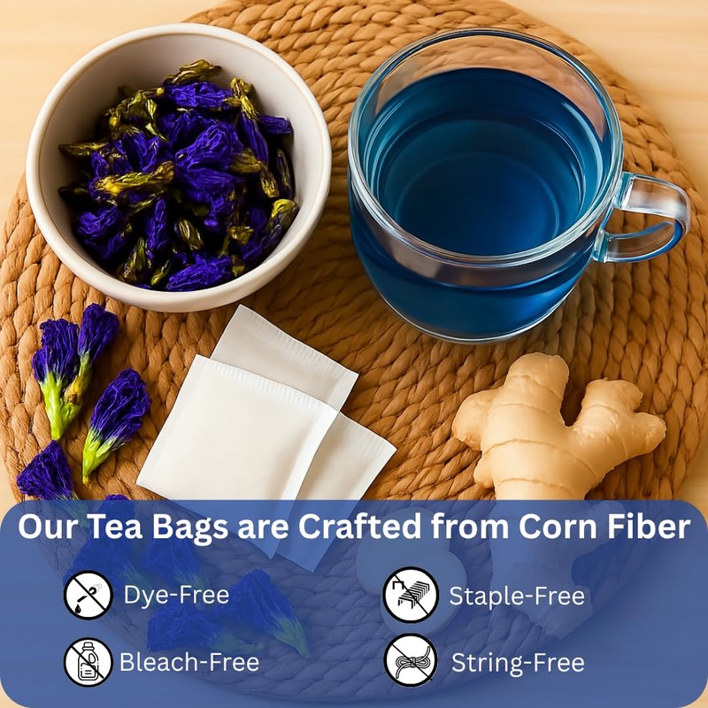 Organic Butterfly Pea Flower and Spicy Ginger Root 20 Tea