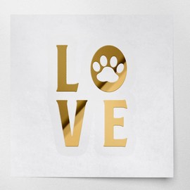 Decal Stickers of Love (Metallic Gold) (Set of 2) Premium Waterproof Vinyl Decal Stickers for Laptop Smartphone Car Dirt Bike Wall Room Mason Jar Bathtub Door Skateboard - BICVER10f8021GOW19Y24