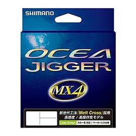 Shimano PL-O64P MX4 PE Line, Ocea, Jigger, 218.7 yd (200 m), No. 0.8, Lime Green