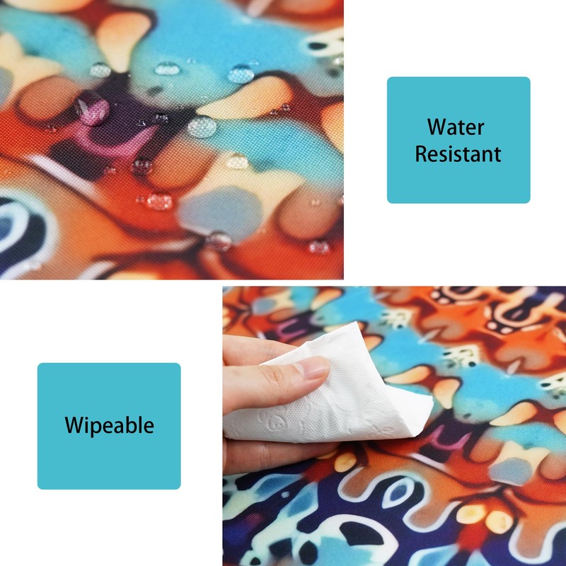 qchdln Outdoor Round Tablecloth with Umbrella Hole Water Resistant Zipper