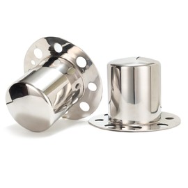 Rheedal 2Pcs 4.9inch Stainless Wheel Center Caps for 8 Lug Eagle Alloys Dually Wheel Rim 132-1 132, 4.9" Shaft 8.46" Flange Hub Cap Chrome Rear Wheel Cover