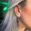 PUNKYOUTH Punk Goth Crystal Spike Hoop Earrings – 925 Silver