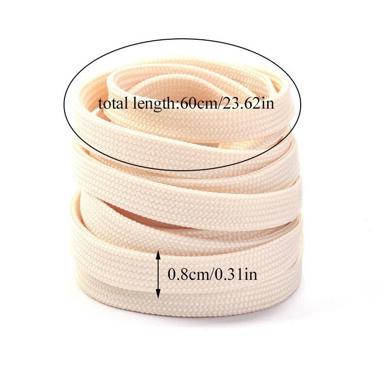 Boolavard 2 Pairs High Quality Flat Shoelaces for Trainers, Shoelaces
