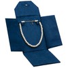 COWFEX Velvet Necklace Jewelry Travel Folder Storage Display Case (Dark