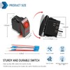 FXC Momentary Rocker Switch 7Pin Laser (ON)/Off/(ON) Red LED Light