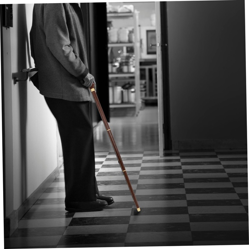 TOVINANNA Wooden Walking Sticks for Men Durable Anti-Slip Handle for