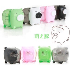 Pencil Sharpener Cute Pig Shaped Office Machine Manual Pencil Sharpener Super Light Weight Waste Storage New Semester Series Children Office Products (Random Color)
