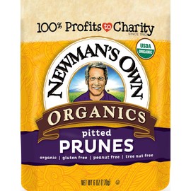 Newman's Own Organics California Pitted Prunes  6-Ounce Pouches (Pack of 12)