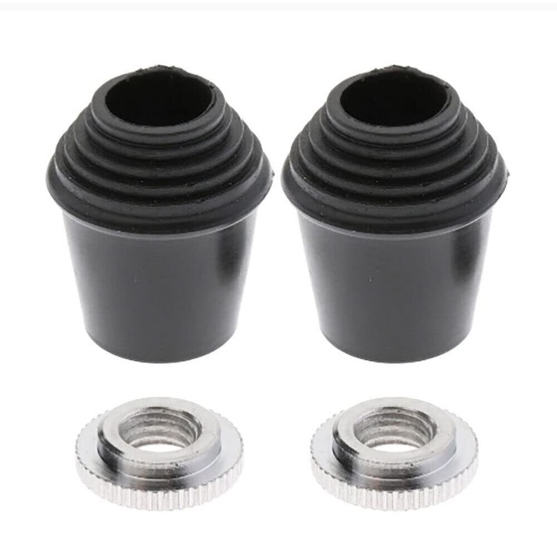 2pcs/set Threaded Bass Drum Spur/Floor Tom Leg Tips Rubber Feet