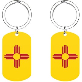 Llavero portátil de metal con bandera de Nuevo México, 1 pieza Ligero