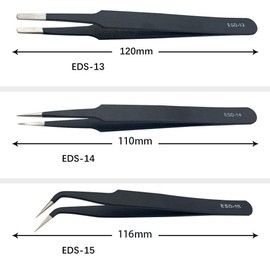 6 Piece Precision Tweezers Set, ESD Safe and Anti-Static Tweezers Stainless Steel Curved Tweezers for Jewellery, Craft, Electronics, Art, DIY