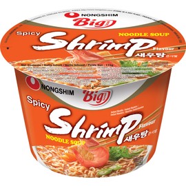 Nong Shim Instantnudeln Shrimp Big Bowl – Koreanische Ramen Suppe - schnelle Zubereitung – 115g