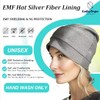 EMF Protection Beanies Cap,Unisex Faraday Hat,Microwave Blocking EMF Hat Silver