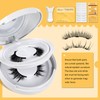 QUEWEL Magnetic Eyelashes 2 Pair Reusable Magnetic Eyelashes with Applicator