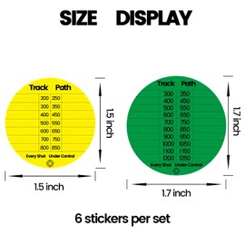 Twizz Scope DOPE Sticker Pack: Removable, Writable Adhesive Labels – 12 Pack (2 Designs, 6 Each) – Perfect for Precision & Organization! (Scope Cover Not Included)