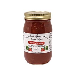 Homestyle Strawberry Rhubarb Jam - One Pint - Grandma's Jam House