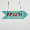 Second Ave to The Beach Rustic Arrow Wooden Hanging Home