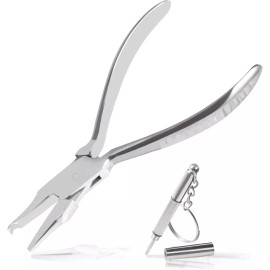 Leontool 레온툴 안경 코 패드 플라이어 6인치 프레임 조절 도구(스크류드라이버 포함) [E] Leon Tool Eyeglass Nose Pad Pliers 6-Inch Frame Adjustment Tool (Includes Screwdriver) [E]
