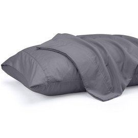 Utopia Bedding Standard Pillow Cases - 2 Pack - Envelope Closure - Soft Brushed Microfiber Fabric - Shrinkage and Fade Resistant Pillow Covers 20 X 26 Inches (Standard, Grey)