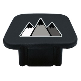 omlkibo 2 Inch Tri-Color 3 Color Logo Trailer Hitch Tube Cover Plug Cap, Rubber Receiver Tube Hitch Plug Compatible with Toyota Car Accessories. (White Gray B)