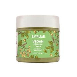 EATALIAN by AMZ BETTER Vegan Pistachio Cream, 7 oz/200 gr, Delicious vegan spread with a uniquely sweet taste, ideal on bread, perfect with ice cream, Excellent for Dubai Chocolate, Made in Italy