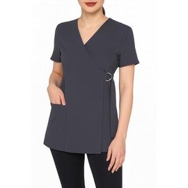 Smockers Pamela Professional Salon Smock, Stylist Jacket, Cosmetology Uniform Grey