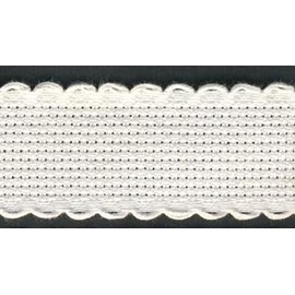 Stitchtastic 1 Inch/2.5cm Wide Aida Band (14 Count) - White Edging