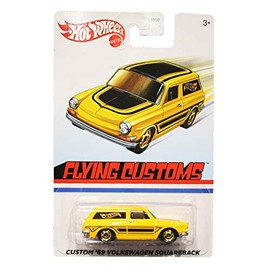Flying Customs Hot Wheels 1:64 Scale Diecast Vehicle - Yellow Custom 1969 Squareback