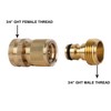 HQMPC Garden Hose Quick Connect Solid Brass Quick Connector Garden