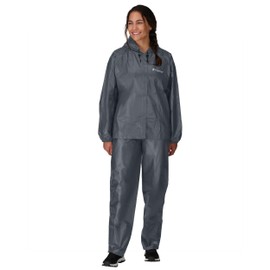FROGG TOGGS Women's Ultra-Lite2 Waterproof Breathable Protective Rain Suit, Carbon, Large