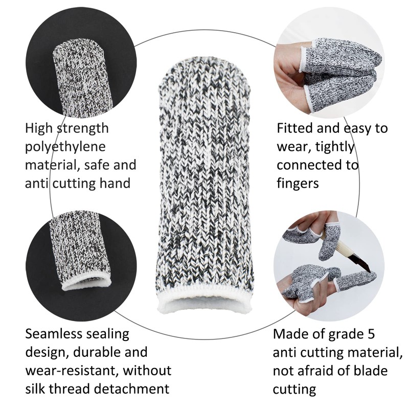 Finger Cots Cut Resistant Protection, XiXiRan Pack of 20 Cut