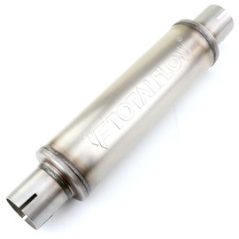 TOTALFLOW 20219S Slotted Ends Straight Through Universal Exhaust Muffler | 409 Stainless Steel | 3 Inch Inner Diameter Inlet/Outlet