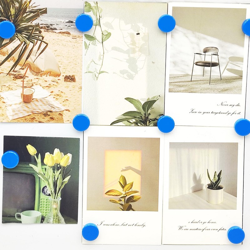 DUJEQM Round Fridge Magnets, Small Refrigerator Magnet, Whiteboard Magnets for