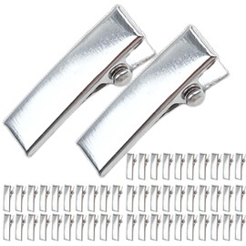NYANDELMO Hair Clips, Approx. 50 Pieces, Hairpins, Hair Clips, Metal Fittings, Hair Accessories, Parts, Silver, 0.8 inches (2 cm), 0.8 inches (20 mm)