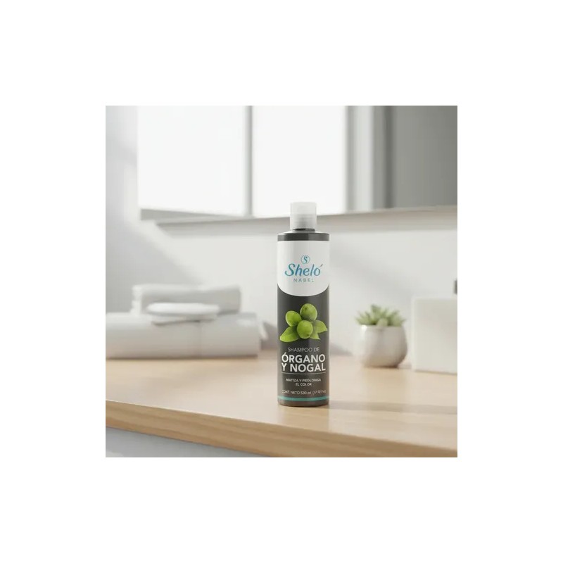 Shampoo Órgano Y Nogal 530ml Matiza El Color Shelo Nabel