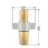 MEASUREMAN 1” NPT Wet-Line Wing Nut Hydraulic Quick Disconnect Coupler/Coupling