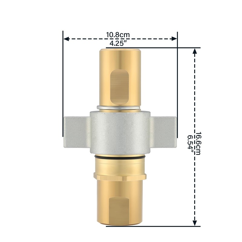 MEASUREMAN 1” NPT Wet-Line Wing Nut Hydraulic Quick Disconnect Coupler/Coupling