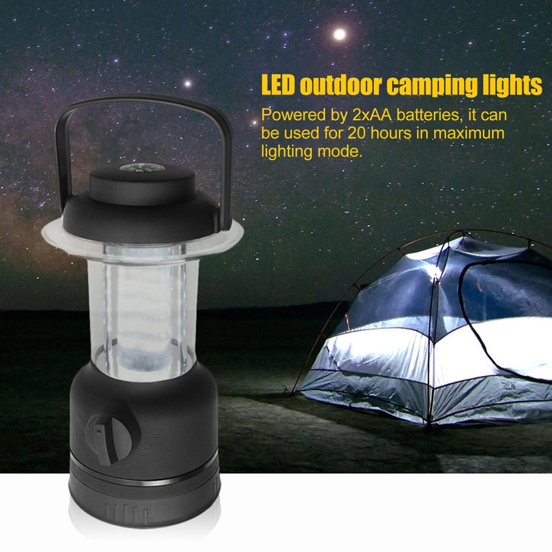2Pcs COB LED Camping Lamp Portable Night Light with Compass