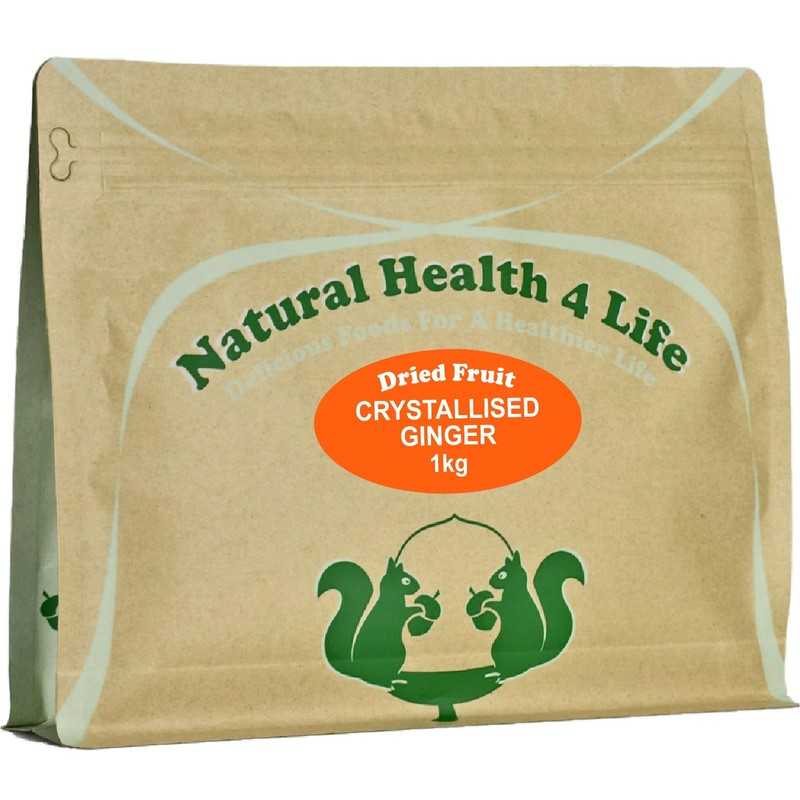 Natural Health 4 Life Crystallised Ginger 1 kg (1 Pouch)