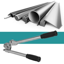 Pipe bender, pipe bending tool, manual pipe bending pliers, handheld 180 degree pipe bender bending tool for copper aluminium steel tube with wide hook handles (3/8 inch) pipe bender