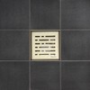 SereneDrains 304 Stainless Steel 4 Inch Square Brushed Gold Shower